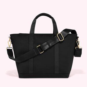 Stoney Clover Lane Mini Tote Bag in Noir with 3 white heart patches